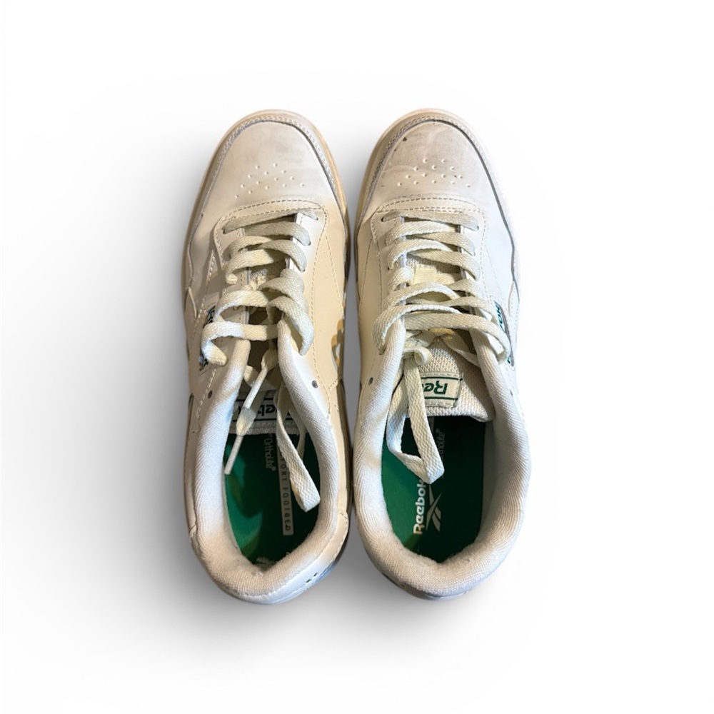 Reebok White Sneakers with Green Accents